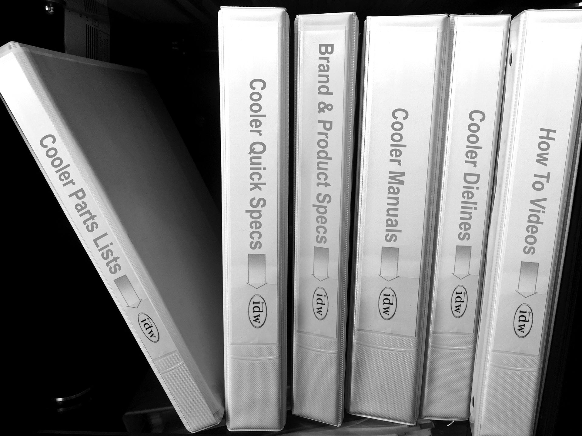 binders with idw manuals and specs